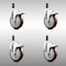 Service Caster 5 Inch 316SS Maroon Poly Swivel 3/4 Inch Expanding Stem Caster Set Lock Brake SCC-SS316TTLEX20S514-PPUB-MRN-34-4 - alternate 1